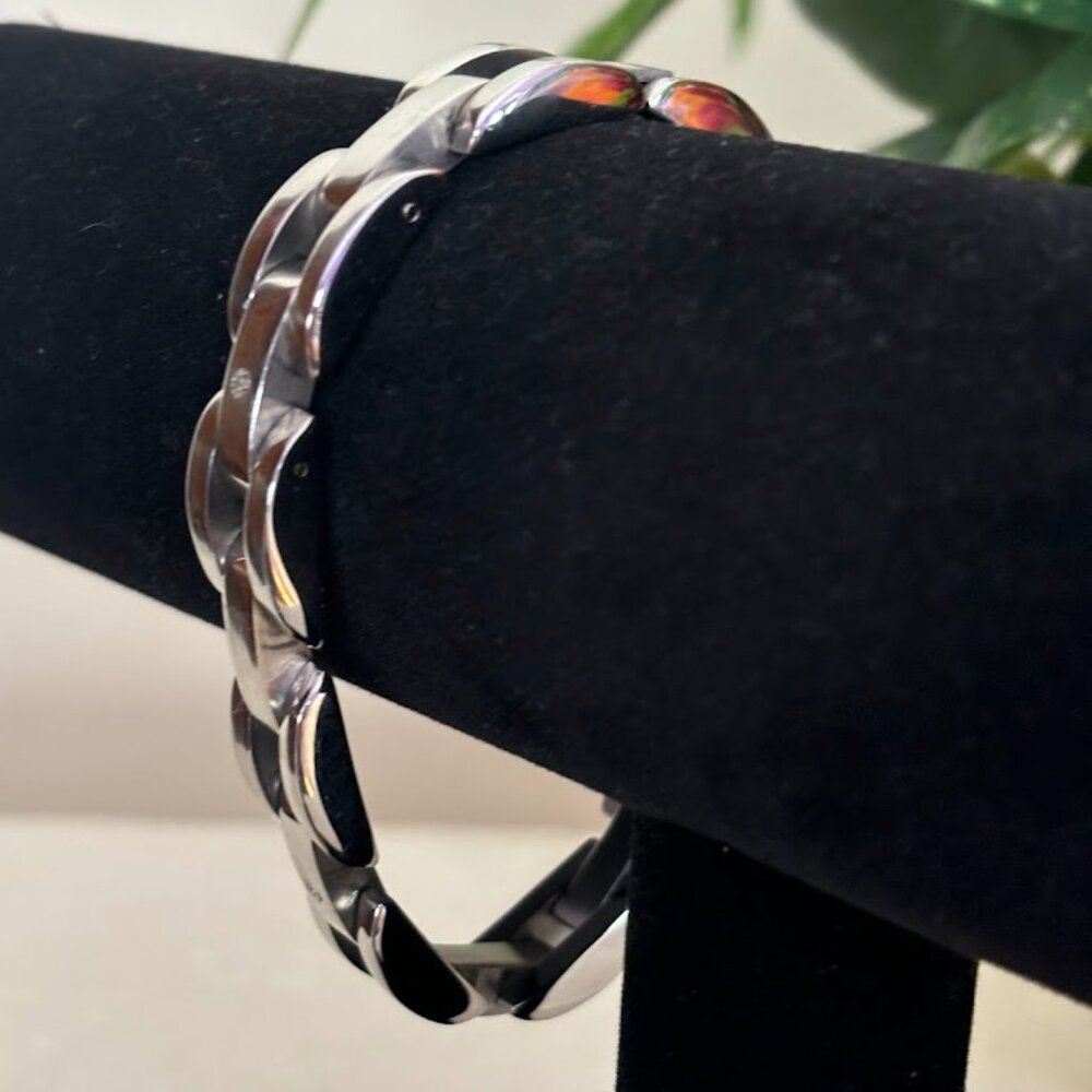 Sterling Silver (925) Bracelet (8") and Ring (9.5) with Moissanite Stones - Picture 12 of 16